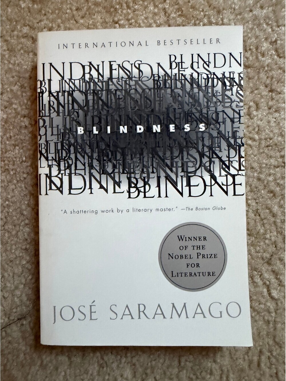 Blindness by Jose Saramago Harvest Paperback Nobel Prize Winner Fiction VG